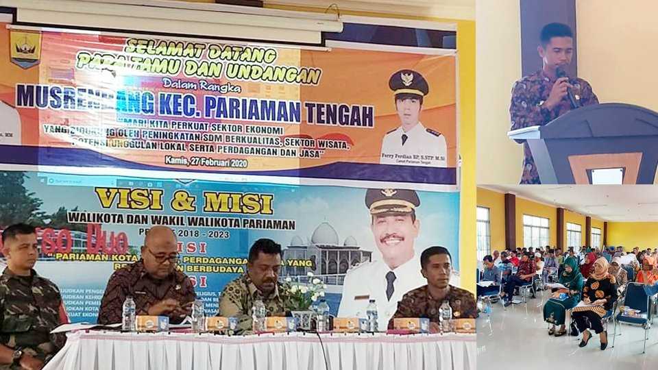 Kecamatan Pariaman Tengah Selesai Laksanakan Musrenbang 2021