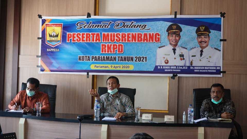 Musrenbang RKPD Kota Pariaman Tahun 2021 Digelar Lewat Vicon