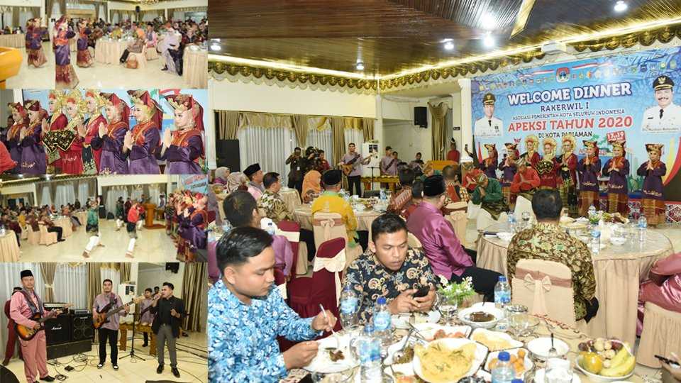 Sanggar Mustika Minang Duo Tampil Memukau pada Welcome Dinner Rakerwil I APEKSI tahun 2020 di Kota Pariaman
