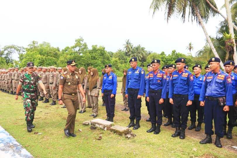 185 Personil Satpol PP Damkar Kota Pariaman Lakukan Pelatihan Dasar Fisik, Mental dan Kedisiplinan